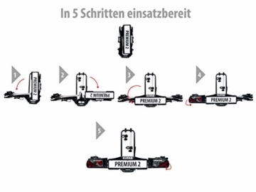 EUFAB 11521 Heckträger Premium ll für Anhängekupplung, für E-Bikes geeignet - 6