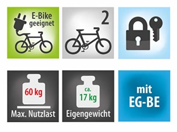 EUFAB 11521 Heckträger Premium ll für Anhängekupplung, für E-Bikes geeignet - 8