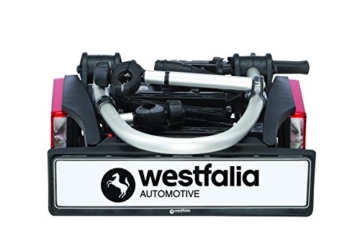 Westfalia BC 60 (Modell 2018) Fahrradträger für die Anhängerkupplung inkl. Tasche - Klappbarer Kupplungsträger für 2 Fahrräder - E-Bike geeigneter Universal-Radträger mit 60kg Zuladung - 5