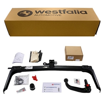 Westfalia abnehmbare Anhängerkupplung für Skoda Yeti (ab BJ 08/2009) im Set mit 13-poligem fahrzeugspezifischen Westfalia Elektrosatz - 1