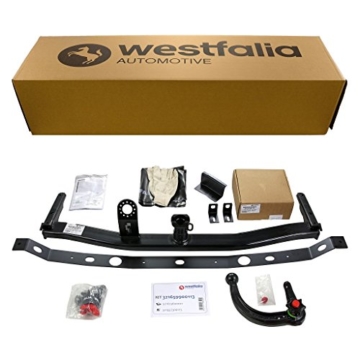 Westfalia abnehmbare Anhängerkupplung für VW Caddy 3 / Caddy Life (BJ 02/2004 - 08/2010) im Set mit 13-poligem fahrzeugspezifischen Westfalia Elektrosatz - 1